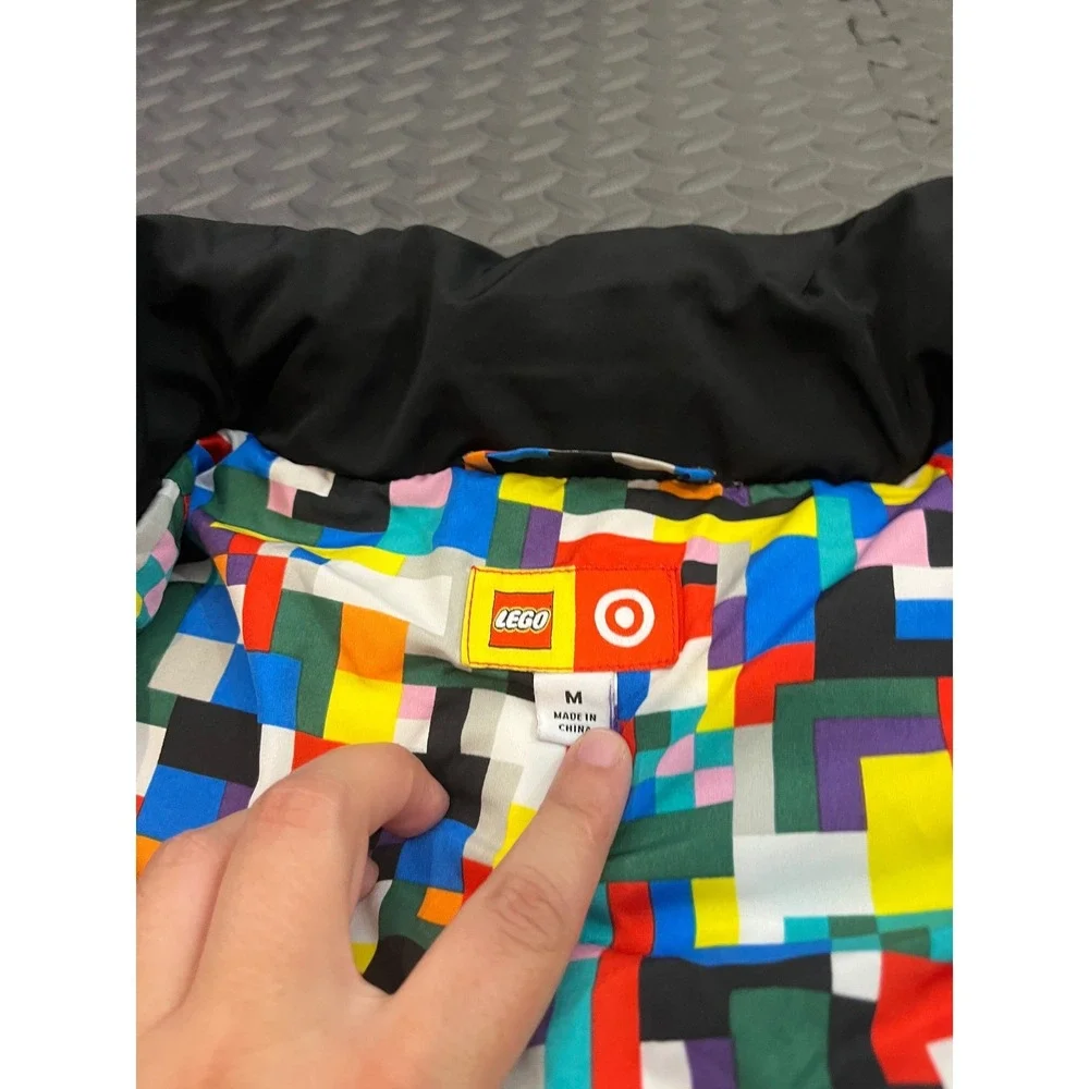 LEGO x Target Puffer Jacket Unisex Medium Multicolor Colorblock Limited‎ Edition